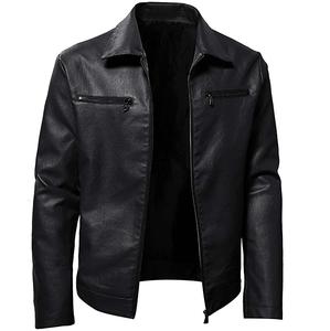 Veste de motard en cuir noir pour hommes nouveauté taille et logo personnalisés vestes de motard d'hiver en plein air - Product Image 6