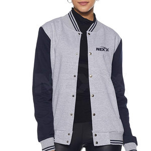 Venta Directa de Fábrica, Chaqueta Universitaria Personalizada para Mujer, Talla Grande, Teñido Liso de Alta Calidad, Transpirable - Product Image 1