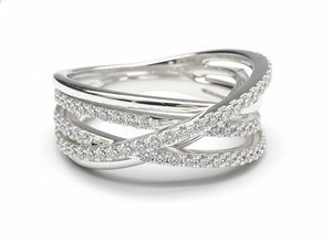 Anillo de Diamantes con Diamantes Redondos para Mujer, Diamantes Naturales y Cultivados en Laboratorio - Product Image 2