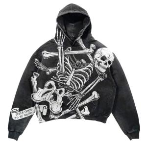 Sudadera con capucha y cremallera unisex de algodón 100% transpirable, bordada, de invierno, oversize, con hombros caídos, personalizada con logo OEM - Product Image 5