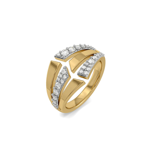 Luxury Geometric Gold Plated <b>Ring</b> for Women with Cubic Zirconia Adjustable <b>Statement</b> Fashion Jewelry <b>Ring</b> - Product Image 2