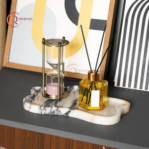 ถาดหินอ่อนชุบขาวดำอุปกรณ์รับประทานอาหารเซิร์ฟเวอร์ขนมหวานสำหรับใช้ในบ้านและโรงแรม - Product Image 5