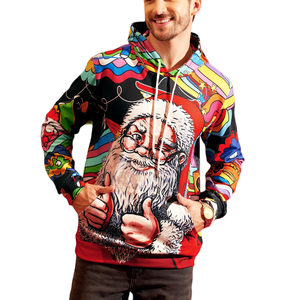 2025 sudaderas con capucha para hombre Feliz Navidad sublimación Sudadera con capucha 100% poliéster OEM gran oferta personalizable invierno Navidad Sudadera con capucha - Product Image 2