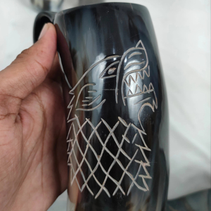 Top Selling New Carved Design Animal Viking Drinking Horn <b>Mug</b> Logo Authentic Eco-Friendly Food Safe No Leaks Beer - Product Image 1