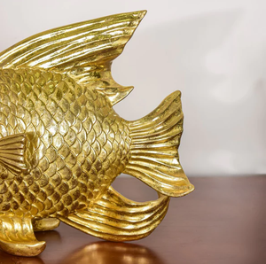 Mesa de Metal de pescado con diseño de latón Ak con mesa de acabado dorado, pieza decorativa para decoración del hogar/Decoración de restaurante - Product Image 3