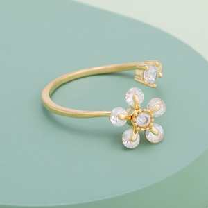 Trendy Modern <b>Stainless</b> <b>Steel</b> and Alloy Cluster <b>Ring</b> 174438 Gold & Rhodium Plated Casual Style for Children Gift - Product Image 1