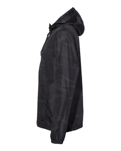 Vêtements d'extérieur à prix avantageux, coupe-vent léger noir à fermeture éclair sur le devant, doublure en maille imperméable, veste anorak - Product Image 5