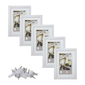 Juego de 5 Marcos de Fotos Blancos de 13 x 18 cm, Tipo Flip A3, para Exhibición y Decoración del Hogar, Estilo Colgante para Fotos de Tamaño A4 - Product Image 2