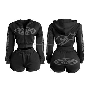 Conjunto de 2 Piezas para Mujer, Primavera-Otoño 2026, Chaqueta Corta Bordada y Pantalones Cortos, Ropa Casual para Dama - Product Image 5