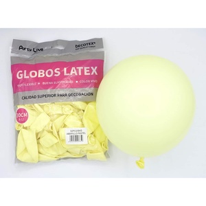 Palloncini in lattice Party Love 30 cm Giallo pastello 50 pezzi in busta Decorazioni - Product Image 1