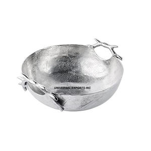 Cuenco de chocolate de aluminio con acabado plateado, cuenco dulce decorativo de forma redonda, cuenco de chocolate elegante nuevo clásico - Product Image 1