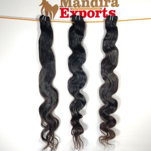 Paquetes alineados de cutícula Virgen sin procesar 100% Color negro Cabello largo Bodywave Extensiones de cabello humano de templo indio sin procesar - Product Image 4