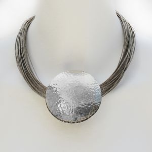 Regalo DE BODA Mujer Look atractivo Metal y algodón Lujo Hecho a mano Resina Collar corto de lujo Regalo de boda de lujo X Mas - Product Image 6