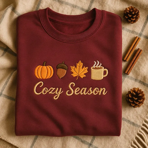 Sudadera de cuello redondo de otoño acogedor de algodón 100% de peso pesado, ropa de calle de diseño bordado personalizado de alta calidad para hombres y mujeres - Product Image 4