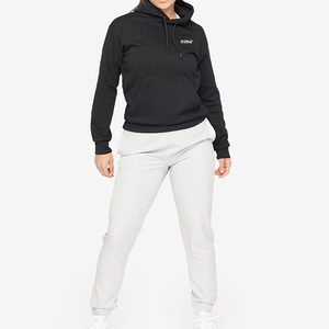 เสื้อฮู้ดผู้หญิงลำลองบุผ้าฝ้ายเนื้อนุ่ม แขนยาว สไตล์สปอร์ตแวร์ สตรีทแวร์ สำหรับฤดูใบไม้ร่วง รับทำโลโก้ตามสั่ง OEM - Product Image 2