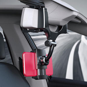 DIGITALOME SP-217 Vente Chaude Universel Téléphone Portable Support De Voiture 360 Rotatif Flexible Rétroviseur Noir Miroir Support De Téléphone - Product Image 4