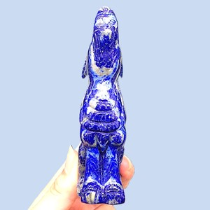 รูปปั้นหมาป่า Lapis Lazuli | คริสตัลควอตซ์รูปสัตว์สำหรับการรักษาและตกแต่ง | สั่งซื้อจำนวนมาก - Product Image 5