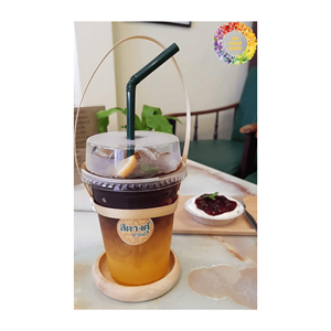 Prix d'usine Porte-gobelet en bambou fait main naturel pour tasse à café à emporter jetable meilleur prix - Product Image 2