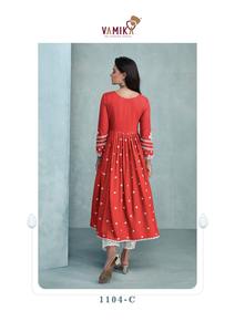 Latest Trending Rayon Viscose With Embroidery Kurti Pant Manufacturer And Supplier From India At Lowest Rate - Product Image 6