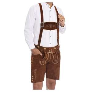 Shemax Trachten shorts pour hommes lederhosen gris ombré OEM personnalisé nouveau bavarois oktoberfest lederhosen - Product Image 2