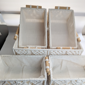 JNC ตะกร้าเก็บของทำมือสำหรับตกแต่ง macrame เป็นมิตรกับสิ่งแวดล้อมสำหรับใช้ในบ้าน - Product Image 5