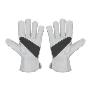 Palm Patch Cowhide Grain Leather Safety <b>Gloves</b> Heavy Duty Soft Comfortable Anti-Slip General Purpose Spark Resistant for - Product Image 3