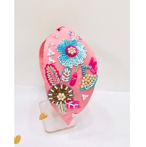 High On Demand Pink Colored Comfortable And Fashionable Seed <b>Beaded</b> <b>Headband</b> That Blends Traditional Craftsmanship - Product Image 1