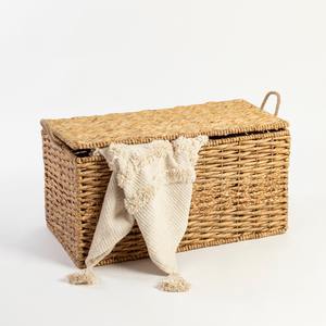 Ensemble de coffres de rangement en jacinthe d'eau à prix avantageux, grands contenants avec couvercles, tissage à la main - Product Image 2