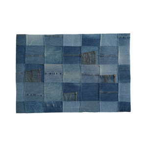 Indian Supplier's Large <b>Denim</b> Patch Non-Slip Carpet for Bathroom Living Room Kitchen and Door Wool and Cotton <b>Material</b> - Product Image 1
