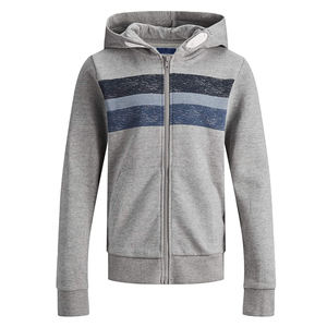 Sudadera con capucha y hombros caídos con gráfico de manga larga y logotipo personalizado de estilo rayado de gran tamaño para hombre de peso pesado - Product Image 3