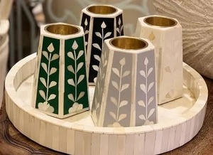 Meilleure vente Brûleur d'encens en nacre de taille et de forme personnalisées Dernier design Brûleur de bakhoor en incrustation d'os par ARTISAN AURA - Product Image 5