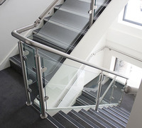 Rampe personnalisée en acier inoxydable, main courante en acier inoxydable, garde-corps en acier inoxydable, poteau de balustrade
