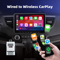 Adaptador MINI de Carplay con Cable a Inalámbrico para Apple CarPlay y Android Auto, 2 en 1, Mini Adaptador Inalámbrico para Carplay