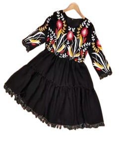 Hermosas blusas bordadas para mujer, blusas de lino informales de verano con longitud larga, gran oferta, productos de tela de punto - Product Image 1