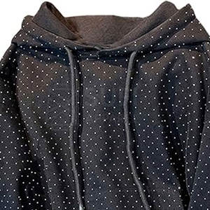 เสื้อฮู้ดถักไหมพรมประดับเพชรสำหรับผู้หญิง สไตล์ลำลอง ใส่สบาย เหมาะสำหรับใช้ในชีวิตประจำวัน - Product Image 4