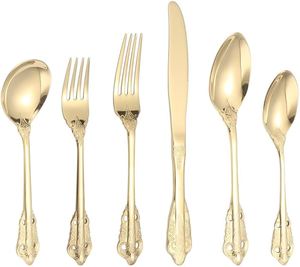 Diseño único Cuchara Tenedor Cuchillo Juego de Cubiertos de latón de la más alta calidad Color oro Juego de cubiertos para los más vendidos al por mayor. - Product Image 2