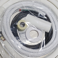 Kit d'installation de tuyauterie de climatiseur avec tube en cuivre isolé et accessoires pour systèmes mini-split