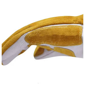 Gants de travail en cuir pour hommes de haute qualité, renforcés, avec double paume, protection UV, fermeture à boucle et crochet pour la sécurité en extérieur - Product Image 5