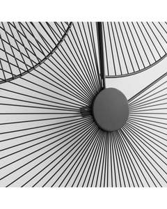 WB INC Inde Art mural moderne abstrait en métal noir forme ronde artisanat contemporain pour décoration murale décoration murale suspendue - Product Image 3