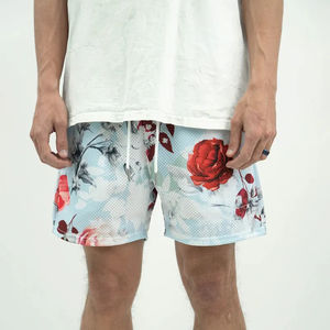 Pantalones cortos de malla de Anime transpirables High Street con logotipo personalizado para hombres, pantalones cortos de carga con estampado de sublimación/Dtg de tamaño de EE. UU., suministro OEM - Product Image 4