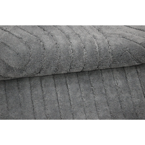 Tapis de bain Sean gris foncé 70x120cm en jacquard tissé teint en fil, motif abstrait - Tapis de douche, production sur mesure, fabriqué en Turquie - Product Image 2