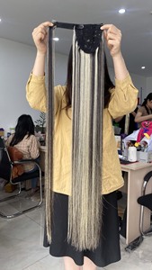 Venta al por mayor 100 gramos 1 pieza Salón de lujo Pony Tail Nuevo resaltado Color 100% Vietnamita Remy Hair Mejor calidad a precio - Product Image 3