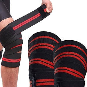 Genouillères de fitness longues personnalisées à haute élasticité Offre Spéciale OEM enveloppes de genou d'haltérophilie de fitness à usage intensif - Product Image 1