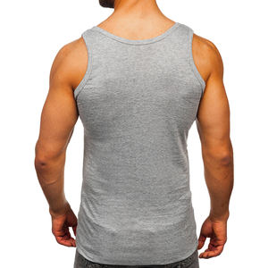 เสื้อกล้ามผู้ชายระบายอากาศได้ดีผ้าคอตตอน100% แขนกุดแห้งไวเป็นมิตรต่อสิ่งแวดล้อมสำหรับฤดูร้อน - Product Image 1