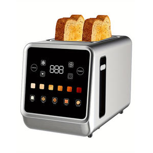 محمصة خبز بشريحتين وفتحة واسعة للغاية مع تحكم باللمس بقوة 900 واط، محمصة سريعة لإعادة التسخين وإذابة التجميد للشرائح السميكة وخبز البيغل - Product Image 3