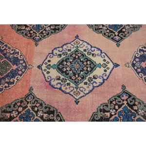 Tapis, 3,2 x 12,3 pieds, tapis vintage, tapis bleu patchwork en laine - Product Image 5