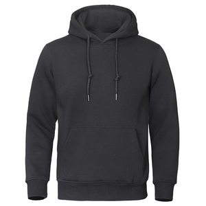 Men Fashion Hoodie Solid Print Casual Pullover Sweatshirt Street wear Drop shoulder hoodie - Product Image 4