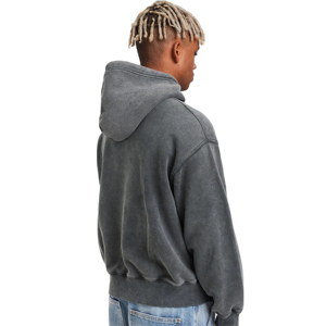 Vintage <b>Acid</b> Washed Men's Fleece Cotton Heavyweight Oversized Hoodie XS <b>Drop</b> Shoulder Winter with Custom Logo and French Print - Product Image 6