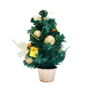 Mini Albero di Natale da 30cm con Vaso, Fiocchi e Sfere Decorative - Decorazioni Natalizie - Product Image 4