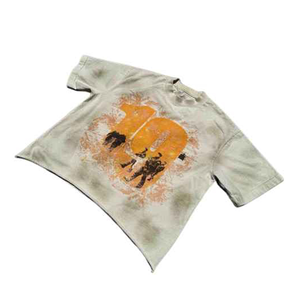 Vente en gros T-shirts délavés à l'acide 250 GSM T-shirt à broderie surdimensionnée pour hommes T-shirts délavés à l'acide 100% coton - Product Image 4